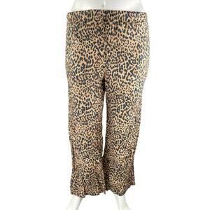 GAP Leopard Print Wide Leg Pants